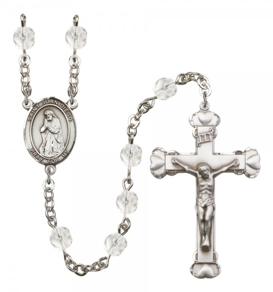 Women's St. Juan Diego Birthstone Rosary - Crystal