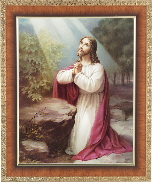 Jesus at the Mount of Olives 8x10 Framed Print Under Glass - #122 Frame