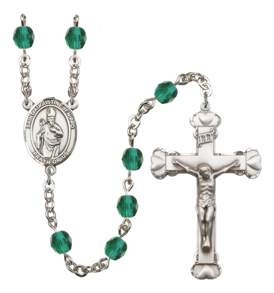 Women's St. Augustine of Hippo Birthstone Rosary - Zircon