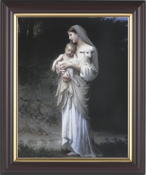 Madonna and Child with Baby Lamb 8x10 Framed Print Under Glass - #133 Frame