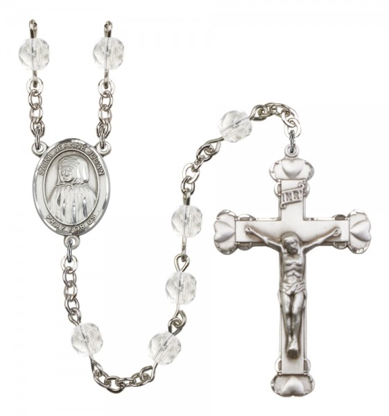 Women's St. Jeanne Jugan Birthstone Rosary - Crystal