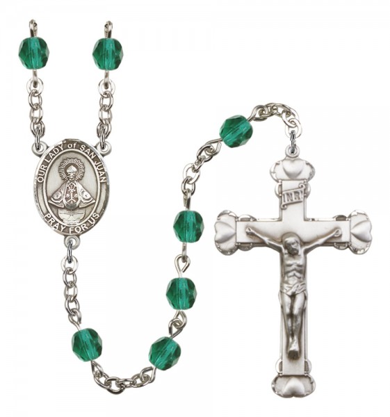 Women's Our Lady of San Juan Birthstone Rosary - Zircon