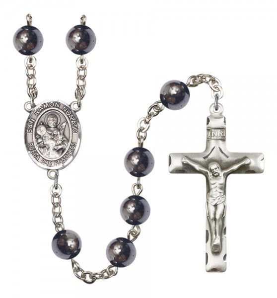 Men's San Raymon Nonato Silver Plated Rosary - Silver