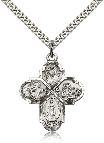 Men's 4-Way Pendant - Sterling Silver