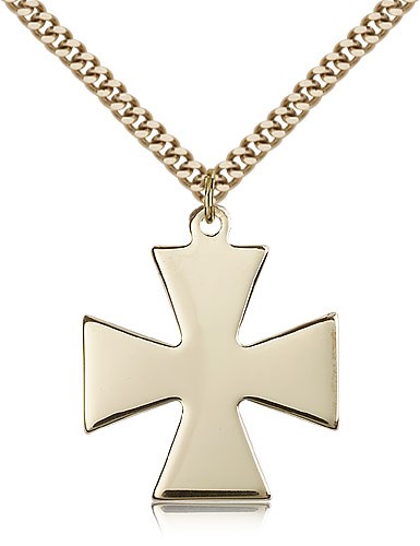 Men's Surfer Cross Medal - 14KT Gold Filled