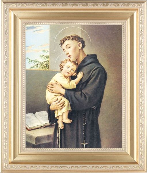 St. Anthony 8x10 Framed Print Under Glass - #138 Frame