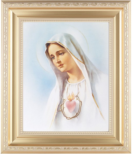 Immaculate Heart of Mary 8x10 Framed Print Under Glass - #138 Frame