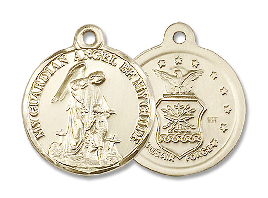 Guardian Angel Air Force Medal - 14K Solid Gold