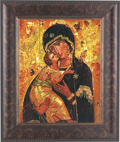 Our Lady of Vladimir 8x10 Framed Print Under Glass - #124 Frame