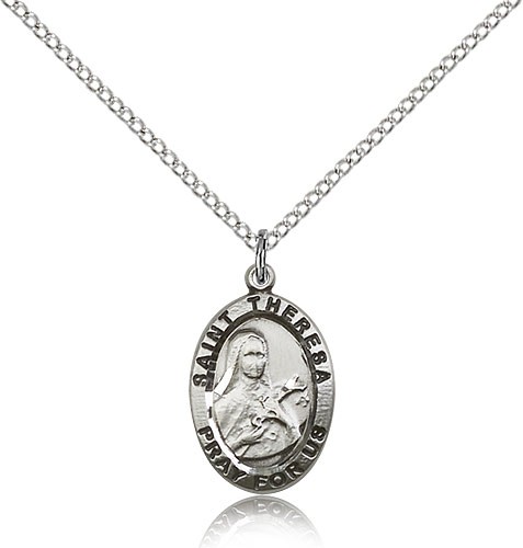 Women's St. Theresa Medal - Sterling Silver
