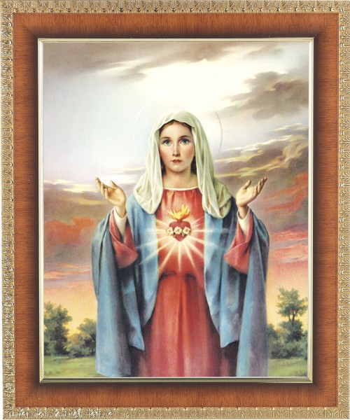 Immaculate Heart of Mary 8x10 Framed Print Under Glass - #122 Frame