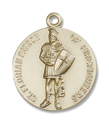 St. Florian Medal - 14K Solid Gold
