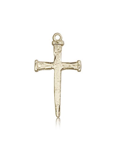 Nail Cross Pendant - 14K Solid Gold
