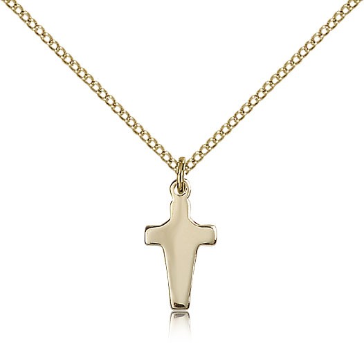 Youth Abstract Cross Pendant - 14KT Gold Filled