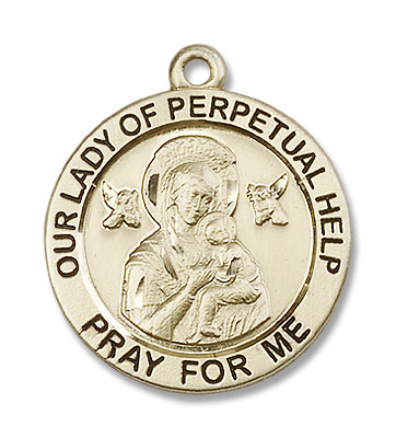Our Lady of Perpetual Help Medal - 14K Solid Gold