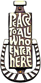 Peace To All Door Knocker - Bronze