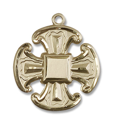 Canterbury Cross Pendant - 14K Solid Gold