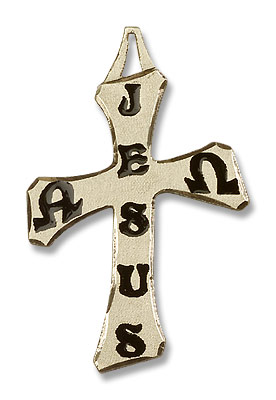 Large JESUS Cross Pendant - 14K Solid Gold