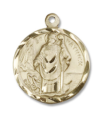 St. Patrick Medal - 14K Solid Gold