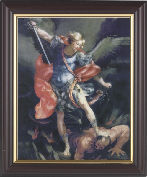 St. Michael 8x10 Framed Print Under Glass - #133 Frame