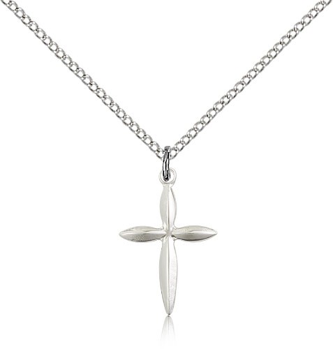 Women's Elegant Cross Necklace - Sterling Silver