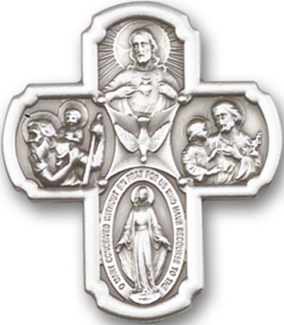 4-Way Visor Clip - Antique Silver