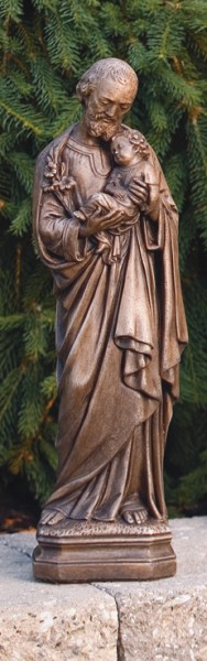 St. Joseph with Child Statue 16.5 - Classic Iron Finish