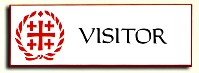 Visitor Badge - White
