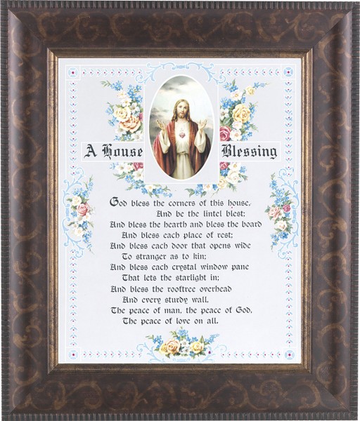 A House Blessing Prayer 8x10 Framed Print Under Glass - #124 Frame