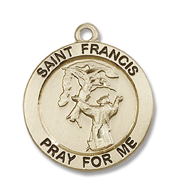 St. Francis of Assisi Medal - 14K Solid Gold