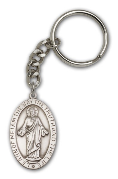 Scapular Keychain - Antique Silver