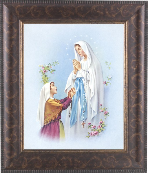 Our Lady of Fatima 8x10 Framed Print Under Glass - #124 Frame