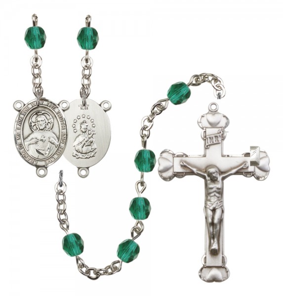 Women's Scapular Birthstone Rosary - Zircon