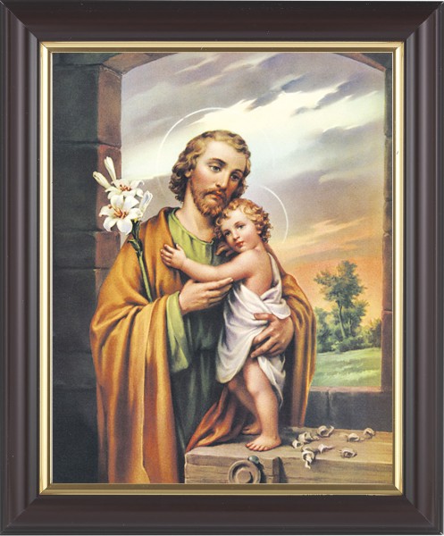 St. Joseph 8x10 Framed Print Under Glass - #133 Frame
