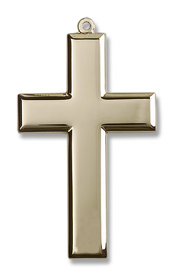 Men's Large Cross Pendant - 14K Solid Gold