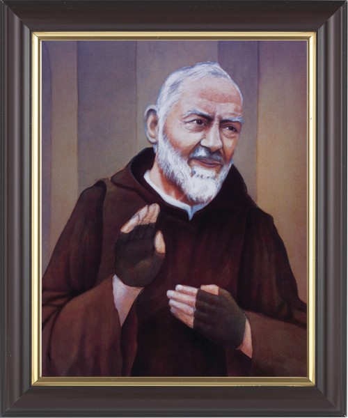 St. Padre Pio 8x10 Framed Print Under Glass - #133 Frame