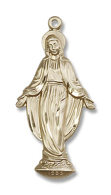 Our Lady of Grace Medal - 14K Solid Gold
