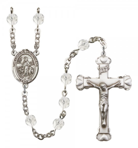 Women's Lord Is My Shepherd Birthstone Rosary - Crystal