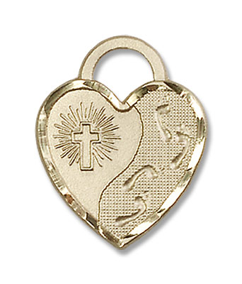 Footprints Heart Pendant - 14KT Gold Filled
