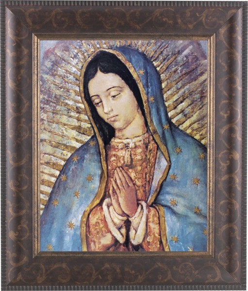 Our Lady of Guadalupe 8x10 Framed Print Under Glass - #124 Frame