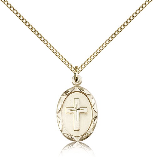 Women's Cross Pendant - 14KT Gold Filled