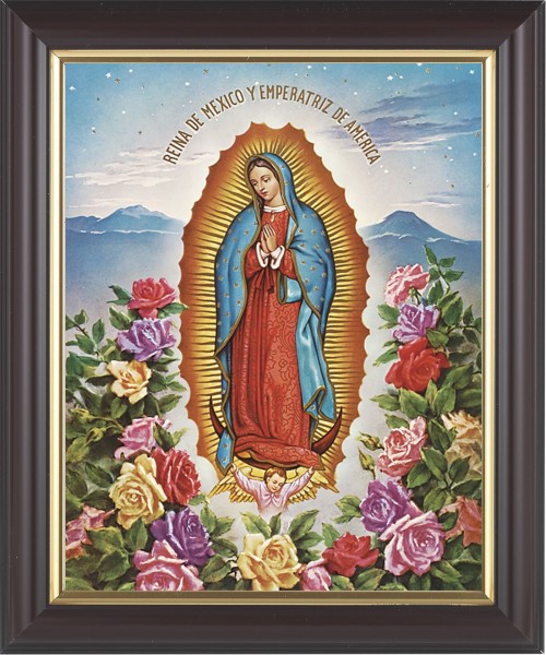 Our Lady of Guadalupe 8x10 Framed Print Under Glass - #133 Frame