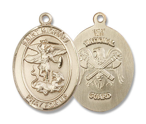 St. Michael Nat'l Guard Medal - 14K Solid Gold