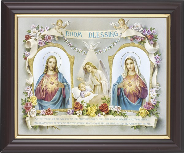 Room Blessing 8x10 Framed Print Under Glass Sacred Hearts - #133 Frame