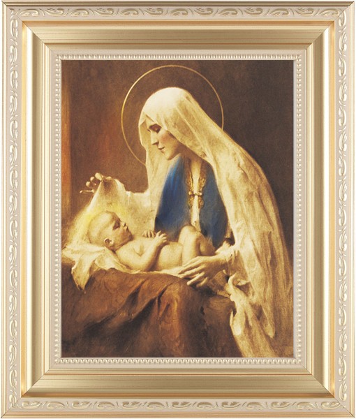 Madonna Adoring the Christ Child 8x10 Framed Print Under Glass - #138 Frame