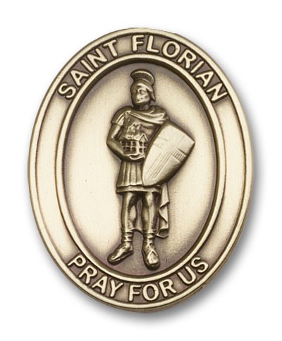 St. Florian Visor Clip - Antique Gold