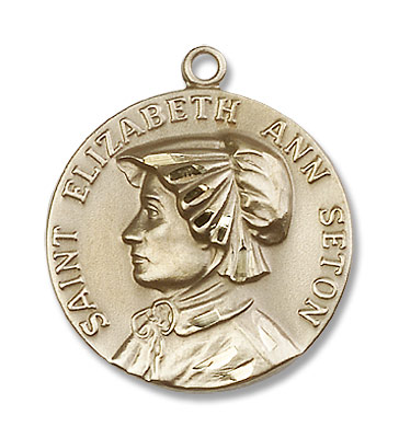 St. Elizabeth Anne Seton Medal - 14K Solid Gold