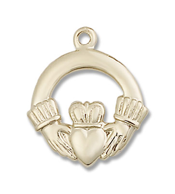 Claddagh Pendant - 14K Solid Gold