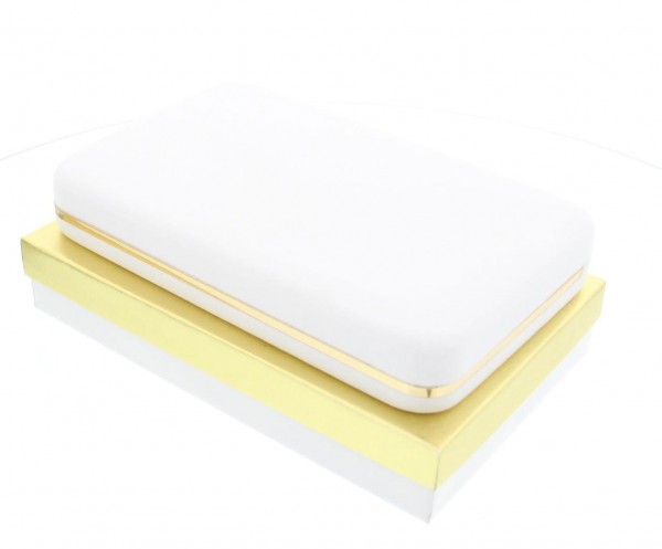 Deluxe Lasso Rosary Keepsake Box - White