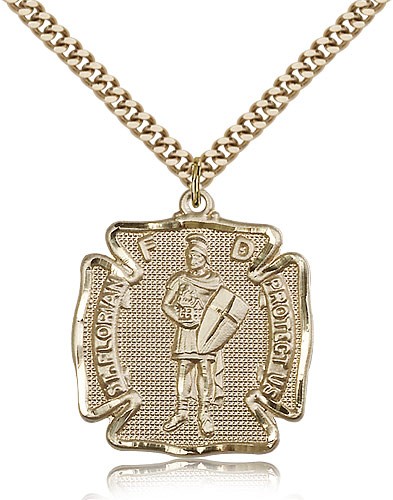 Men's St. Florian Medal - 14KT Gold Filled